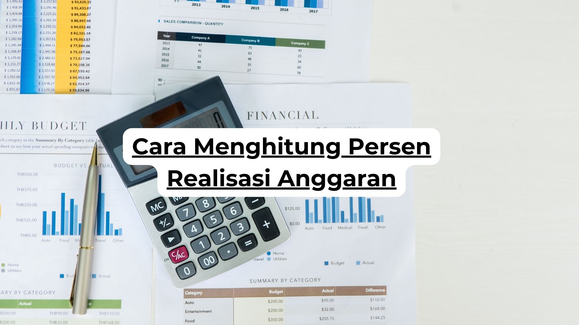 Cara Menghitung Persen Realisasi Anggaran